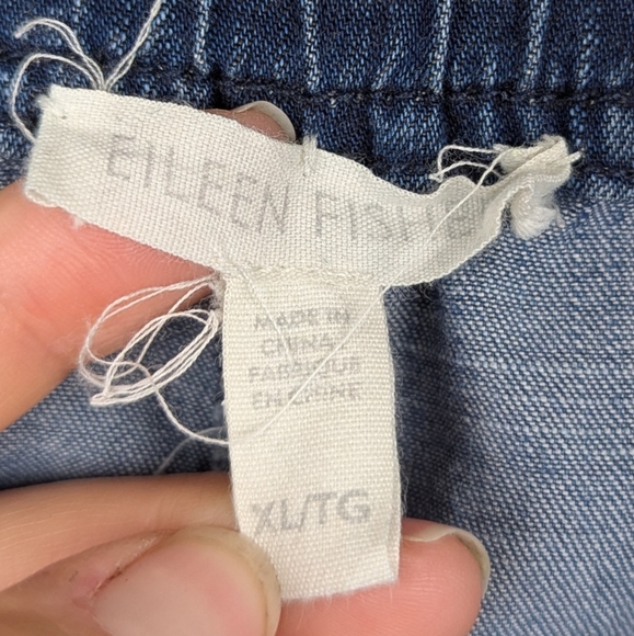 Eileen Fisher Tencel Organic Cotton Denim Pant XL - Picture 2 of 3
